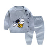 2 Pcs Unisex Bee Sweater & Pants Set