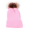 Unisex Winter Fur Knit Pom Pom Hat