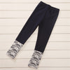 Girls Solid Lace Bow Legging Pants