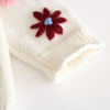 Girls Cute Floral Knit Cardigan