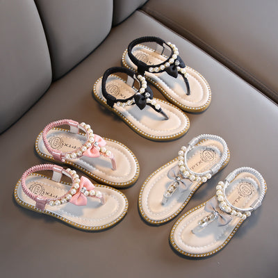 Girls Pearl Crystal Sandals