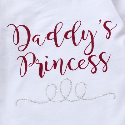 4 Pcs Girls "Daddy's Princess" Onesie Set